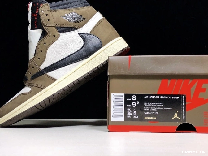 Bmlin shoes OG Retro High CD4487 Scott 1 'Mocha' 100 - Jordan Air Travis x 0811